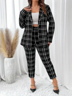 Heidi-Mode | Kariertes Blazer-Set