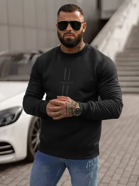 Herren Sweatshirt Schwarz OZONEE JS/8B1358/3